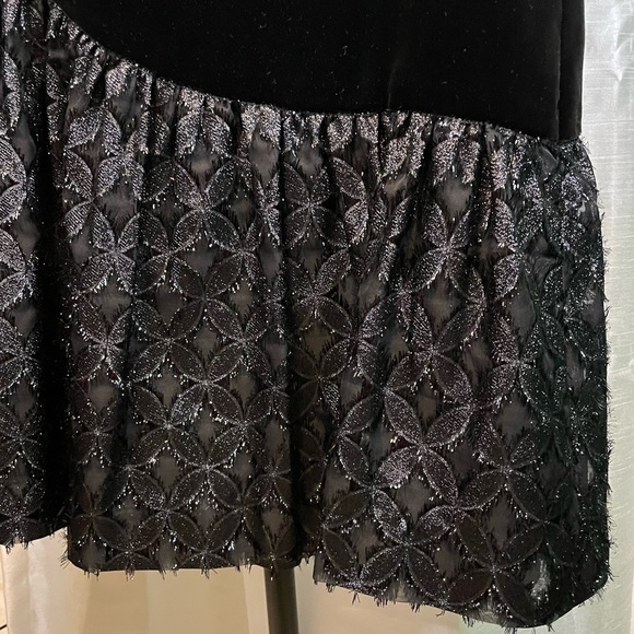 80s/90s Vintage Black Velvet dress with lace size small/medium NO TAG handmade - Picture 13 of 13